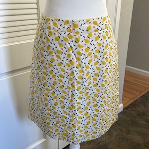 NWT Boden Francesca Cotton Lemons A-Line Skirt 10R US